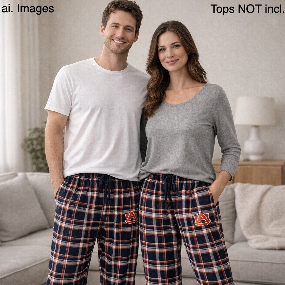 Auburn Tigers‎ Plaid Pajama Pants Small NCAA Sleepwear Cotton Flannel